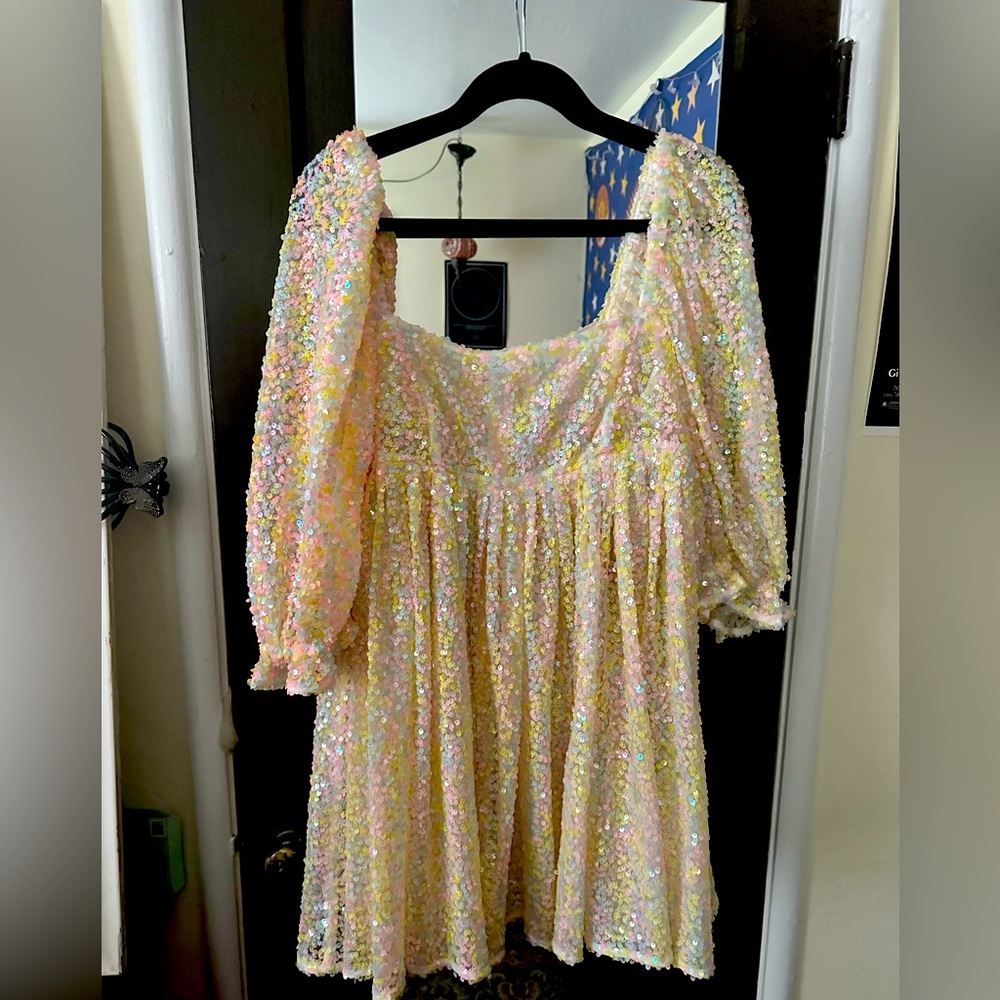 Selkie Confetti Sequence Dress